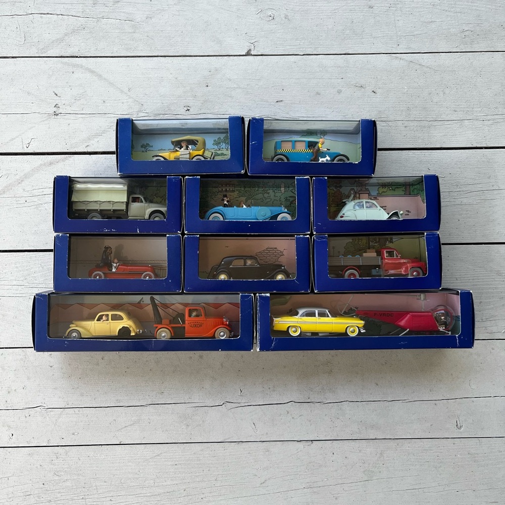 Collectors Tintin Atlas Car Models - Set of 10